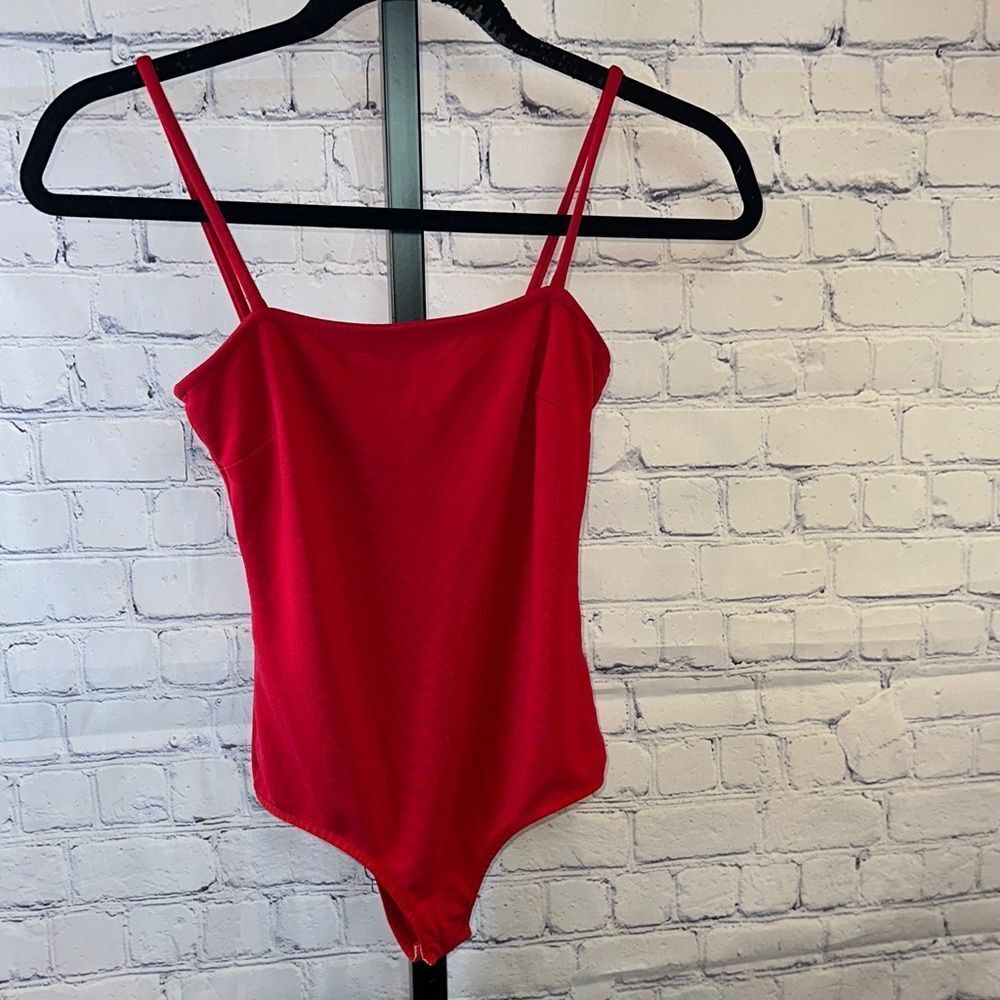 Free People Bright Red Kids Bodysuit